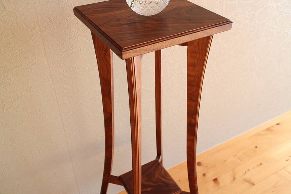 アンティーク　イタリア製 古木 古材 ウォールナット 花台 ウォールナットの花台 - オーダーメイド家具・オリジナルデザイン家具