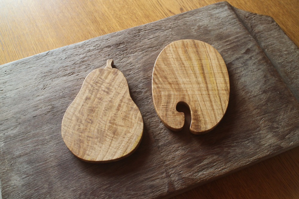 洋梨とパレットのコースター