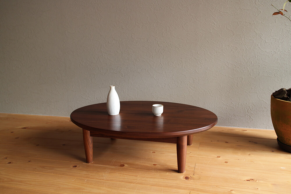 ウォールナットの座卓